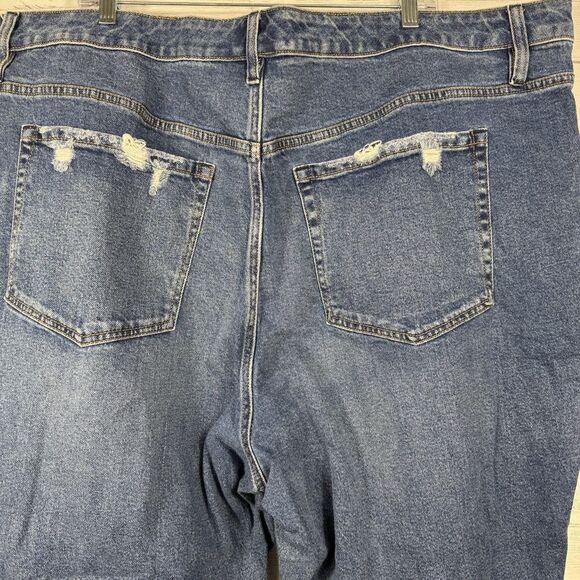 Lane Bryant Womens size 26 distressed straight leg jeans denim casual comfort - Picture 3 of 5